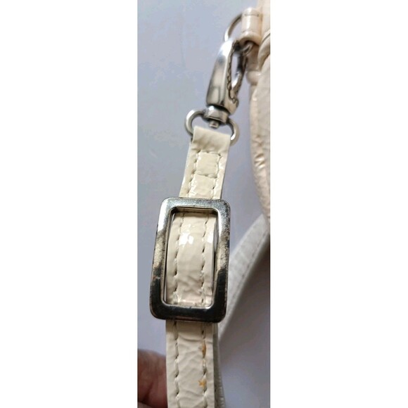 BRIGHTON Crossbody Leather Shoulder Bag Beige Fish Sea Coastal Mini Bag Vintage - Picture 9 of 10